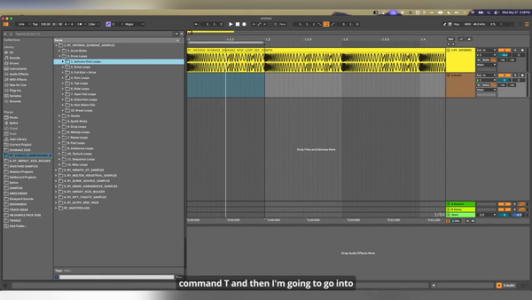 Choose a loop by the role the groove is missing in Ableton Live.