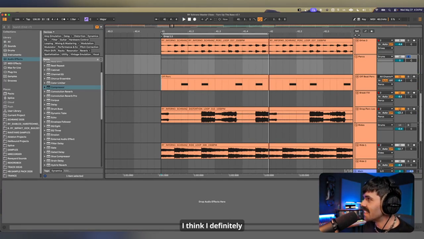 Give percussion and rides different energy jobs in Ableton Live.