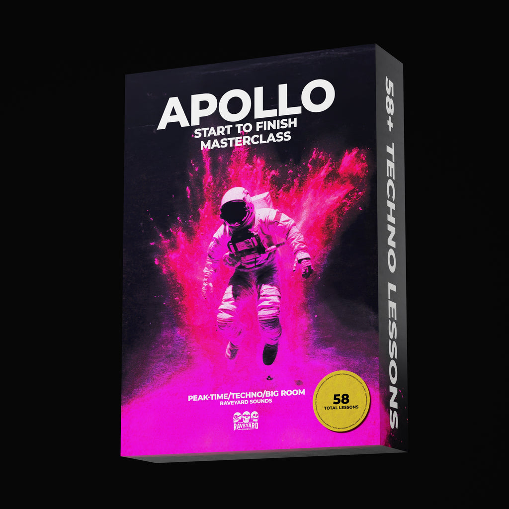 Apollo Start to Finish Masterclass packaging with an astronaut design on a black background