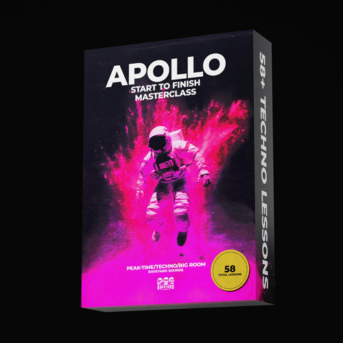 Apollo Start to Finish Masterclass packaging with an astronaut design on a black background