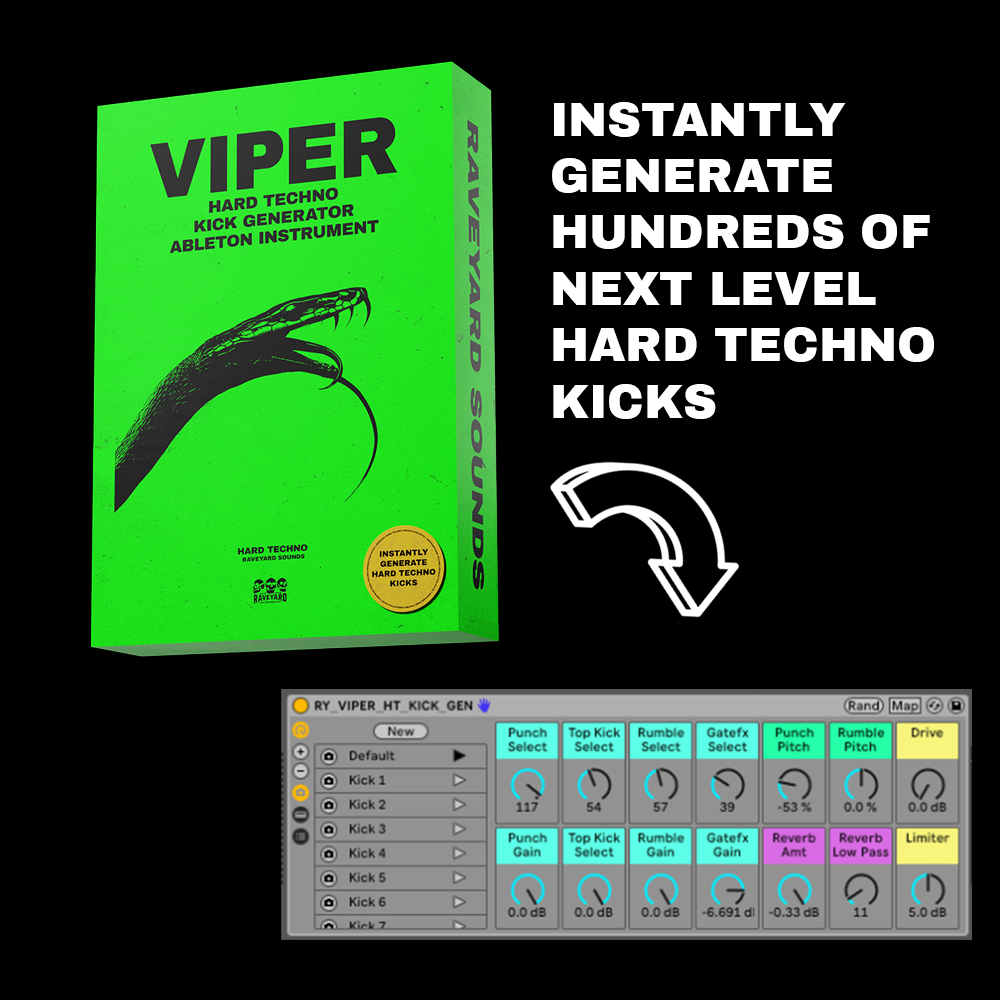 VIPER Hard Techno Kick Generator - Ableton Live Suite 11.3.10+